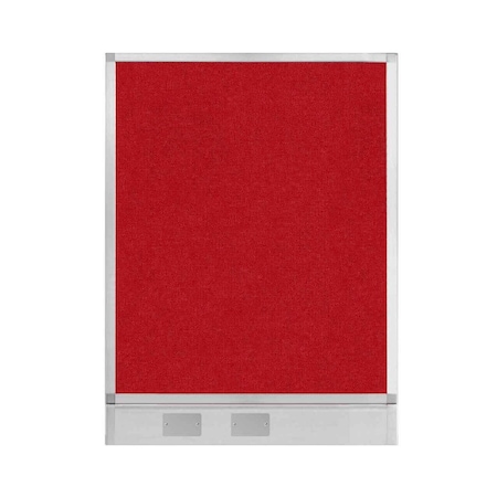 Versare Hush Panel Configurable Cubicle Partition 3' x 4' Red Fabric w/ Cable Channel 1855321